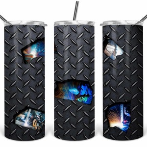 Dark Hatch Metal  Welding  20oz skinny Tumbler Template,  Sublimation, Waterslide, Clipart,  PNG Digital Download