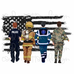 Dispatcher und Ersthelfer Soldat - Aquarell, medizinisches Personal, Sublimation, Wasserrutsche, Clipart, PNG digitaler Download