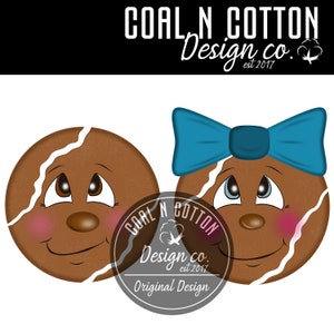 Pain d’épice Garçon et Fille Sublimation, Toboggan aquatique, Clipart numérique, Noël PNG Téléchargement numérique