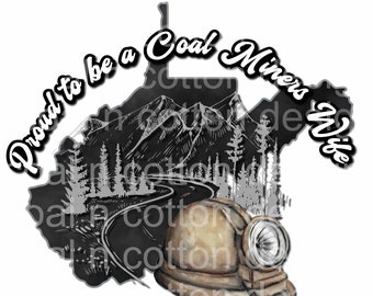 Kohle Bergmann Frau West Virginia Aquarell Clipart (PNG Digital Download)