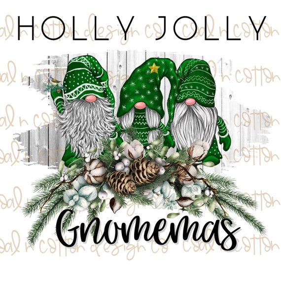 Holly Jolly Bright Colored Christmas PNG Printable Digital Download Clipart Sublimation Design