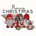 Merry Christmas Gnome Vers 2 Sublimation, Waterslide, Digital Clipart, Christmas PNG Digital Download