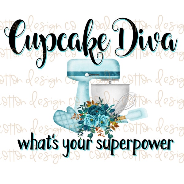 Cupcake Diva PNG Digital download