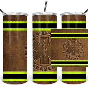 Turnout Gear EMT Paramedic 20oz skinny Tumbler Template,  Sublimation, Waterslide, Clipart,  PNG Digital Download