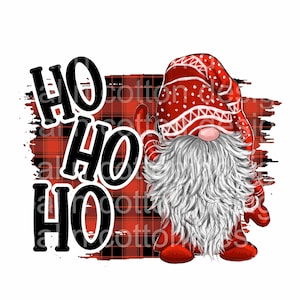 Ho Ho HO Gnomes No Frame Sublimation, Waterslide, Digital Clipart, Christmas  PNG Digital Download