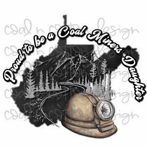 Coal Miner&#39;s Daughter West Virginia Watercolor Clipart (PNG Digital Download)