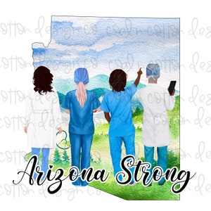 Arizona Strong - Aquarell, medizinisches Personal, Sublimation, Waterslide, Clipart, PNG digitaler Download