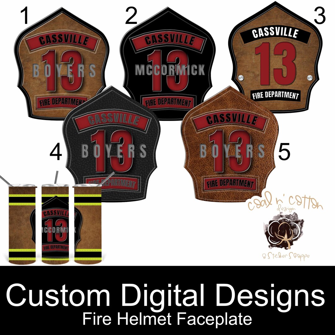 Custom Fire Helmet Name Plate Template Sublimation Etsy UK