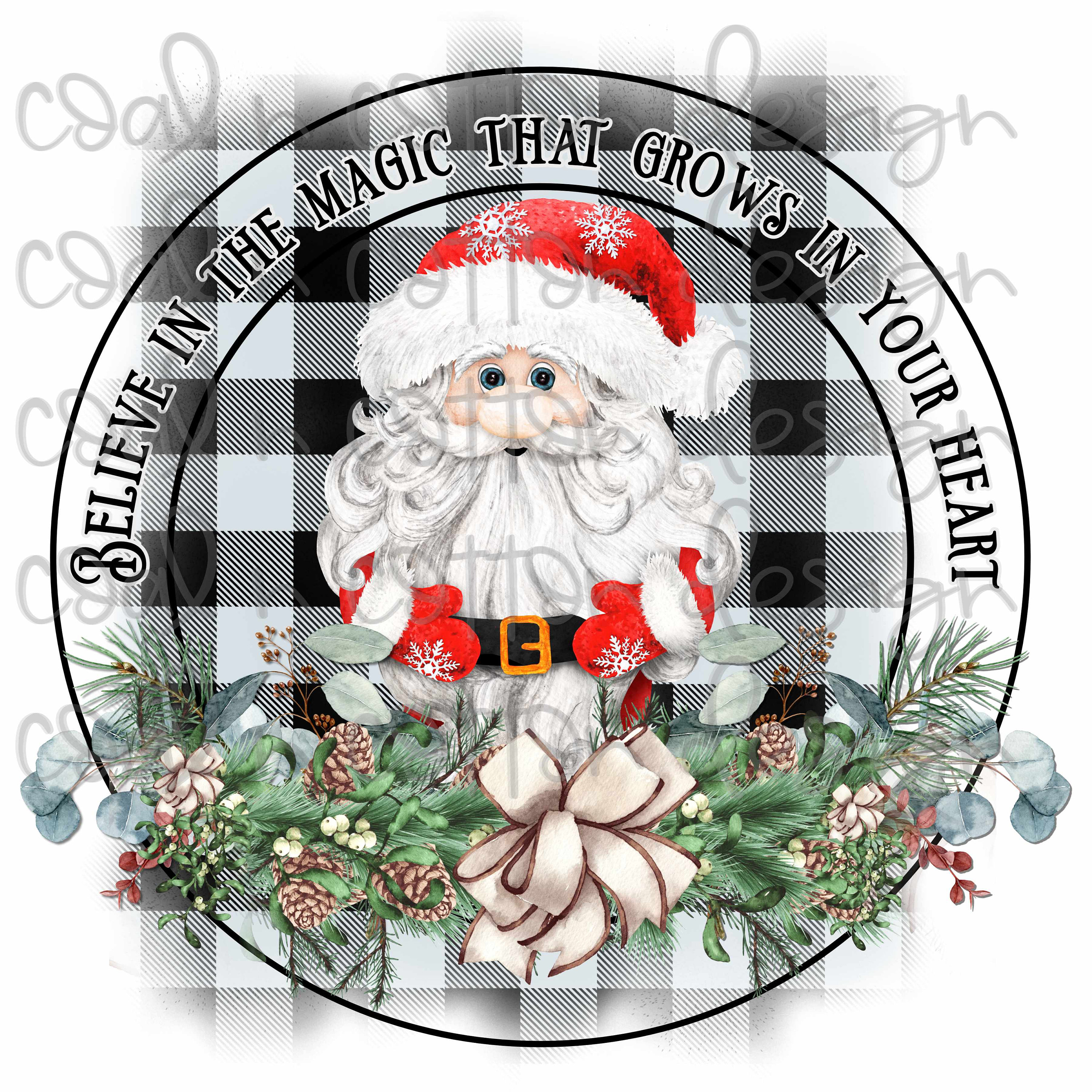 Santa With Coal Clipart
