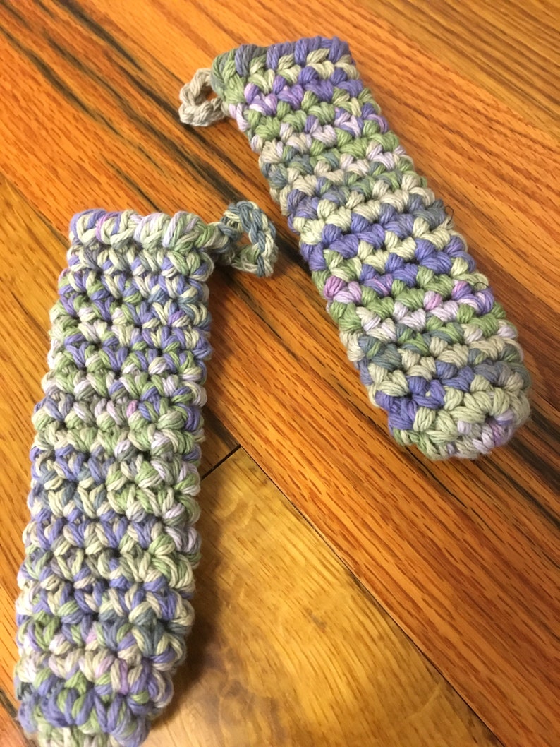 Cotton Skillet Handle Covers Hand Crocheted Etsy