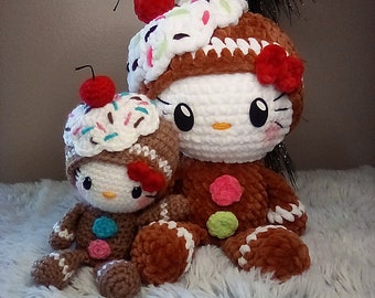 Gingerbread Kitty Digital PDF Crochet Pattern