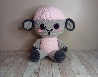 Easter Pink Lamb Sheep Crochet Plushie
