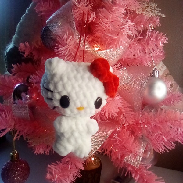 Dangling Kitty Ornament Keychain Dangler Charm Clip Crochet Pattern