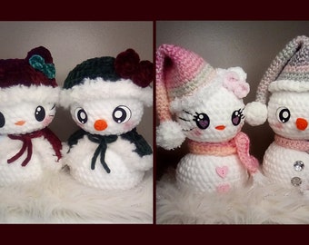 Bundle Vintage and Classic Snow People Sets Digital PDF Crochet Pattern