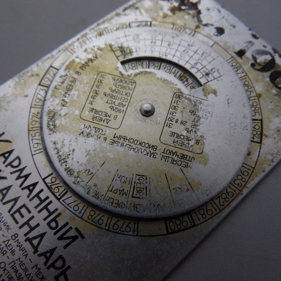 Pocket Calendar 50 Years of October 1917-1967 - Etsy
