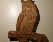 Great horned owl relief
