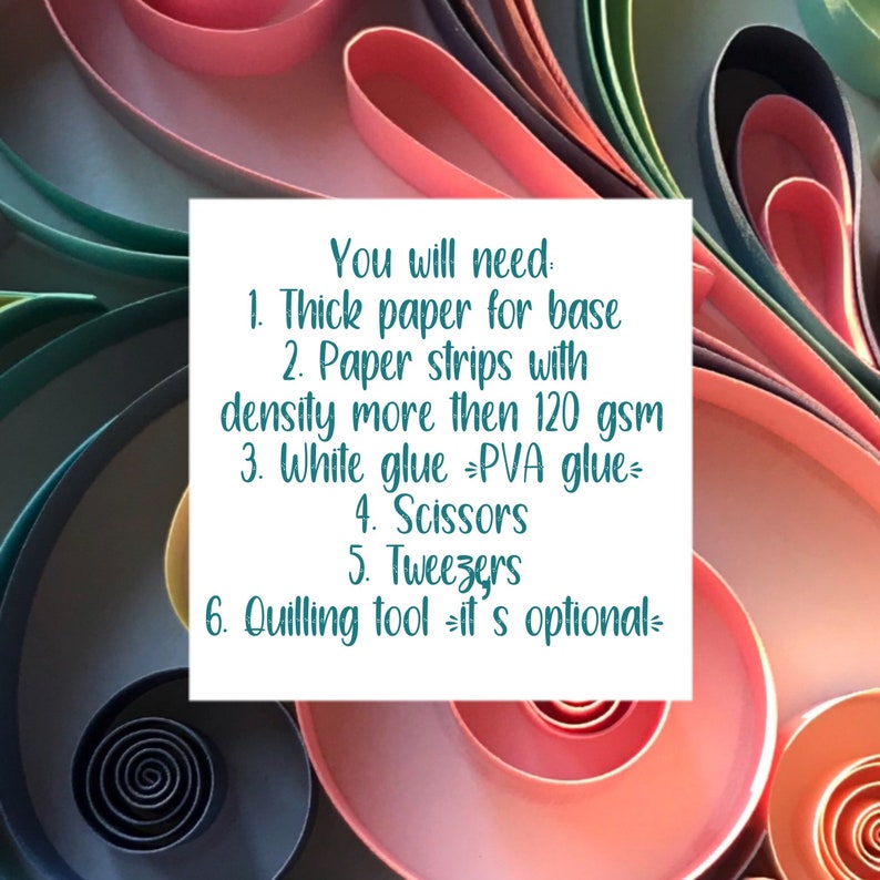 Quilled Love Pattern How to make Quilling Templates Etsy