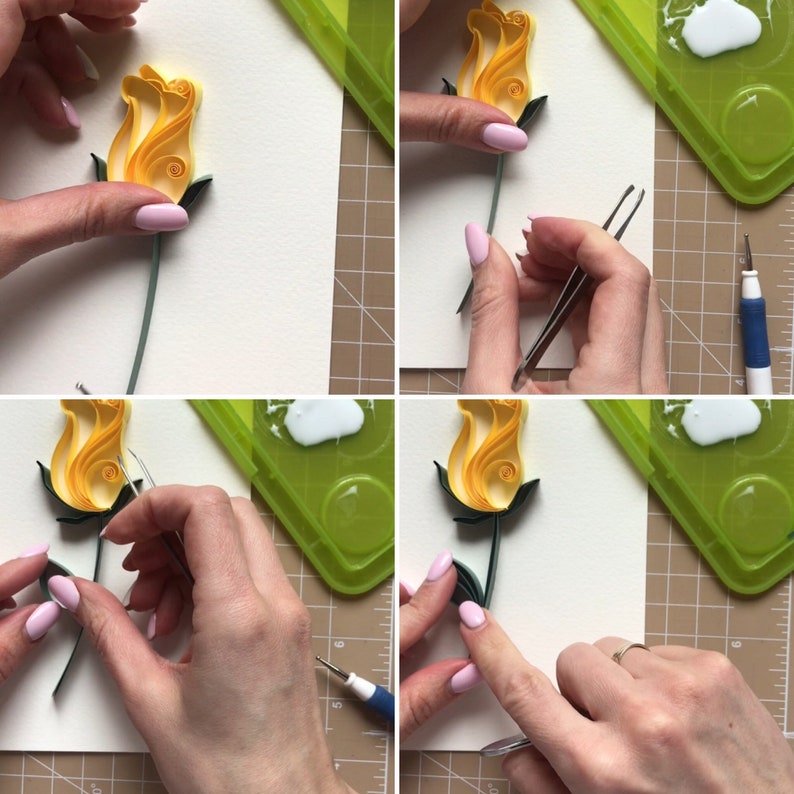 Quilling roses tutorial How to make paper flowers rose Etsy