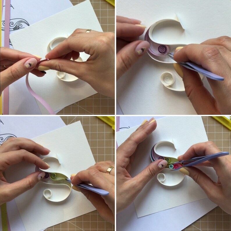 Templates of quilled letters Quilling letters Patterns AZ Etsy