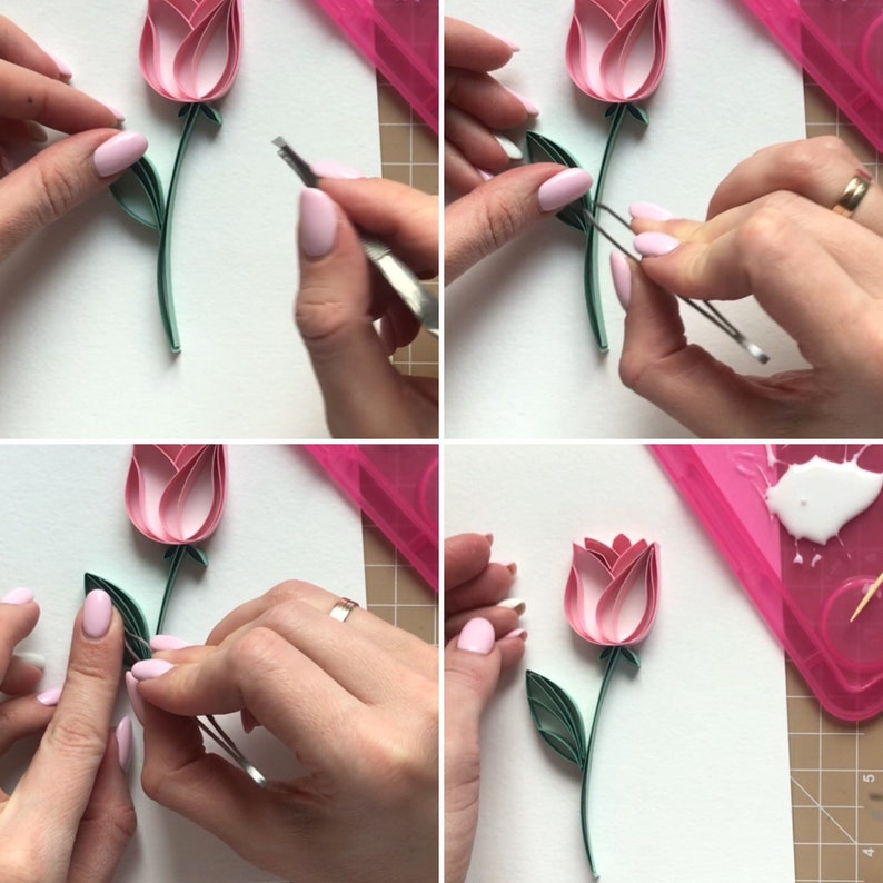 Quilling roses tutorial How to make paper flowers rose Etsy