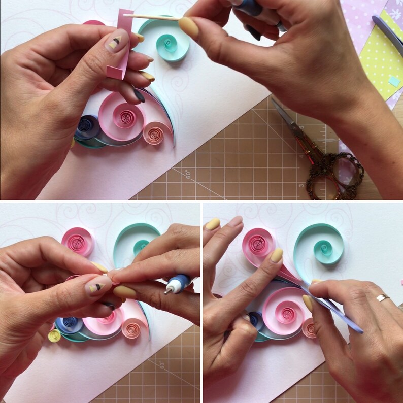 Pattern for Making Quilled Heart Paper Art How to Make Etsy