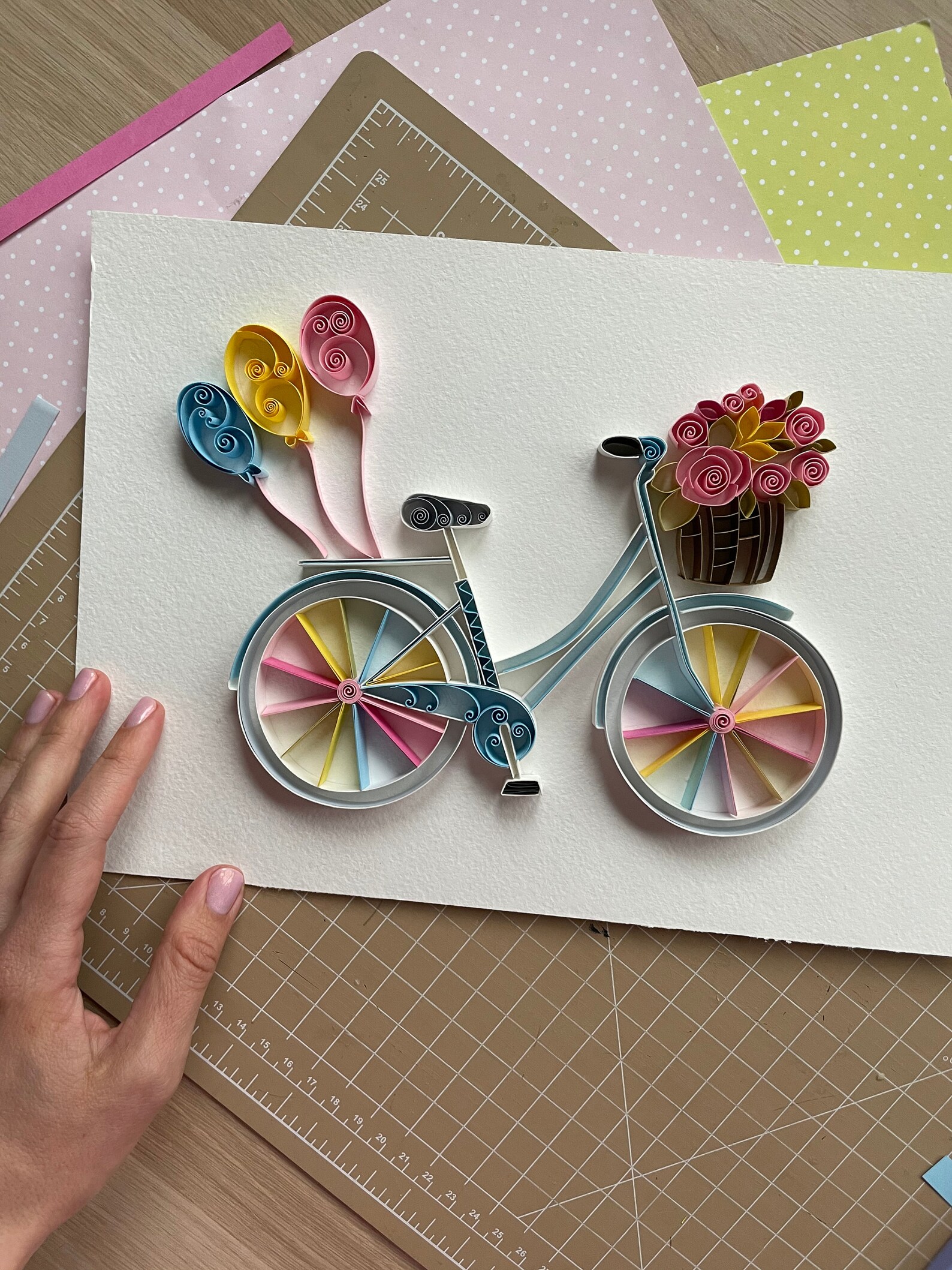 Template to make BIKE Quilling Patterns Paper Craft Etsy