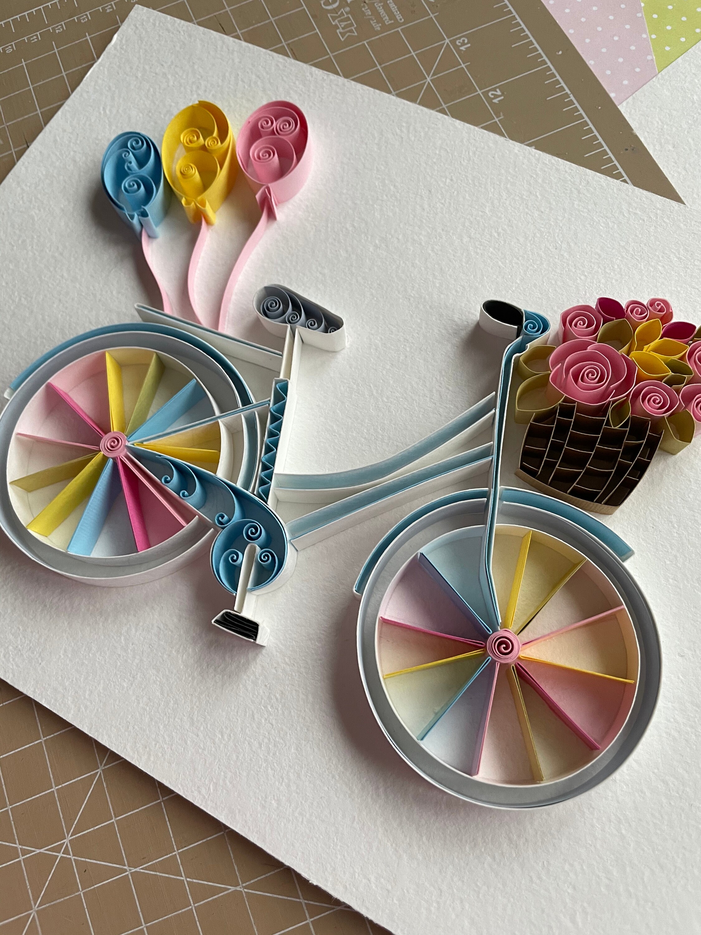 Template to make BIKE Quilling Patterns Paper Craft Etsy