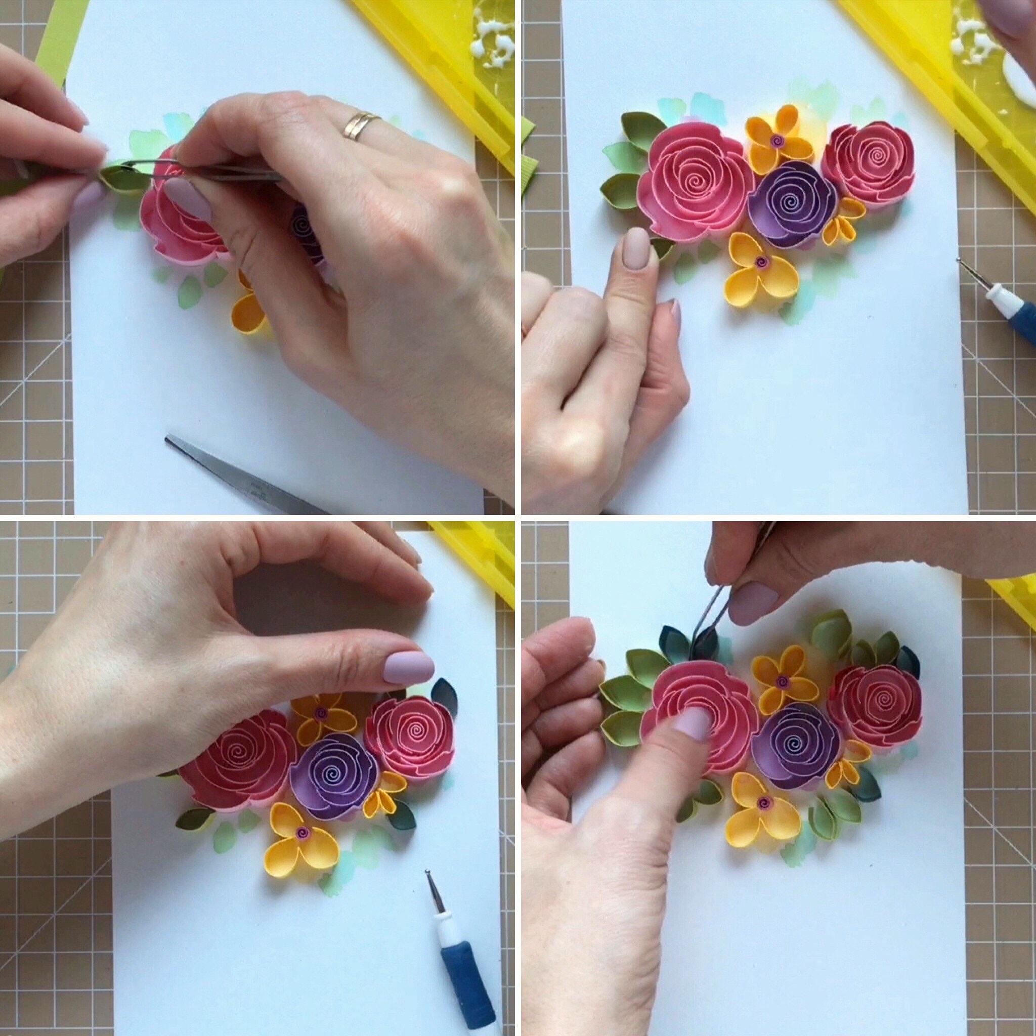 4 VIDEO TUTORIAL Quilling lessons Paper flowers tutorial Etsy