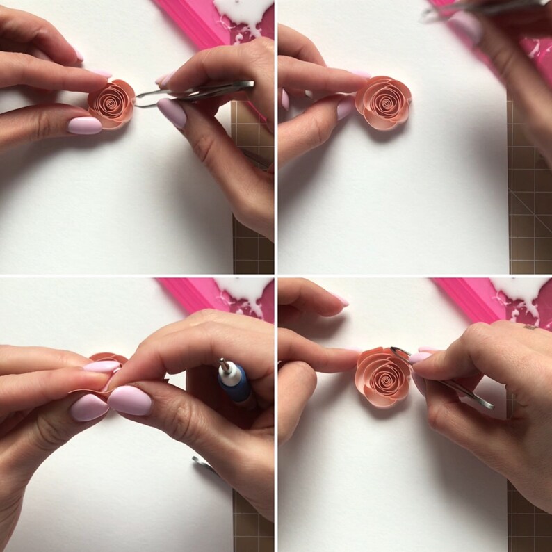 Quilling roses tutorial How to make paper flowers rose Etsy