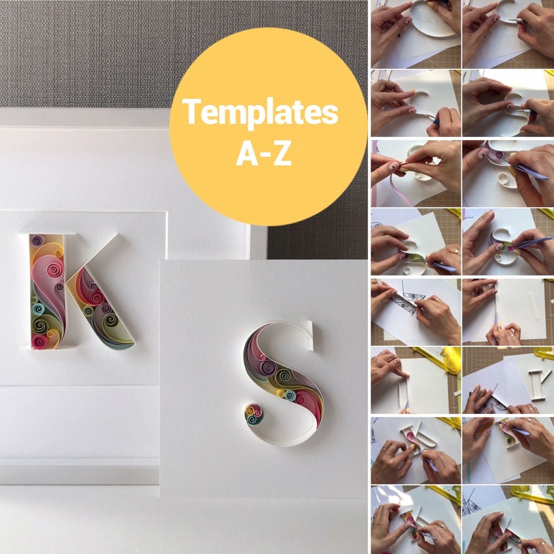 templates of quilled letters quilling letters patterns a z etsy
