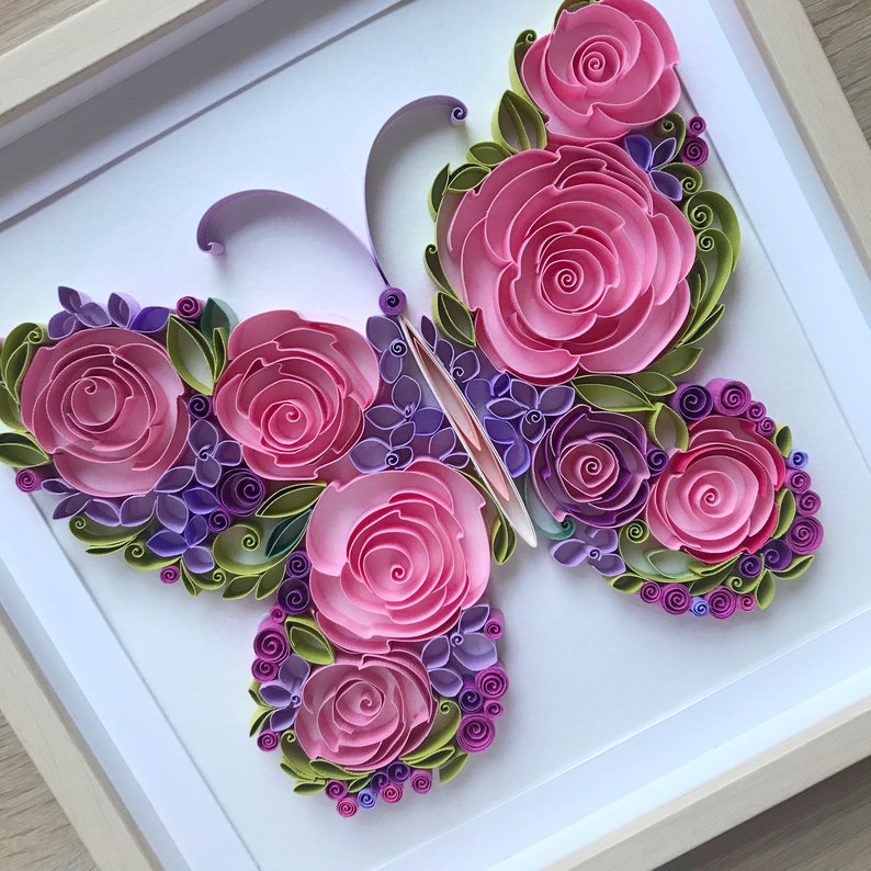 Quilling Art Quilling flowers butterfly Quilling Paper Art Etsy