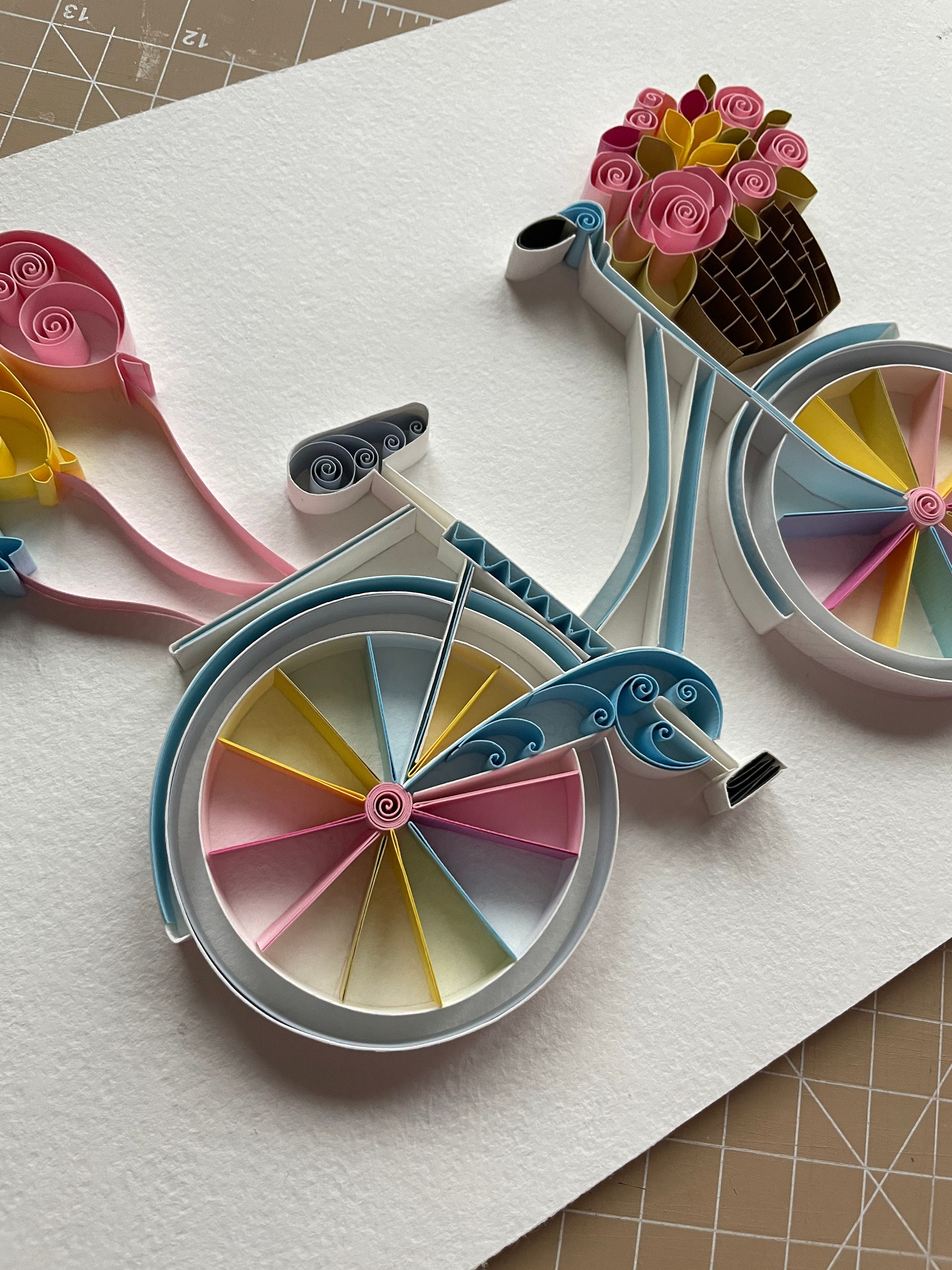 Template to make BIKE Quilling Patterns Paper Craft Etsy