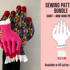 Hand Pillow Sewing Pattern PDF - Throw Pillow PDF Pattern - Digital Download - Beginner Friendly Sewing Project - DIY Fun Throw Pillow