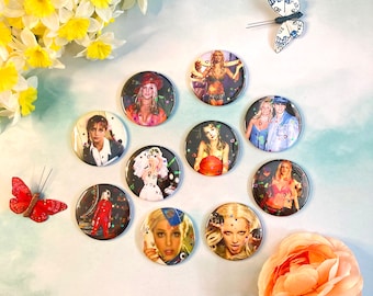 Britney Spears Costume - Best Friend Gift - Britney Spears Pins - Set of 10 Positive Pins - 2.25" Pinback Buttons - 21st Birthday Gift Idea