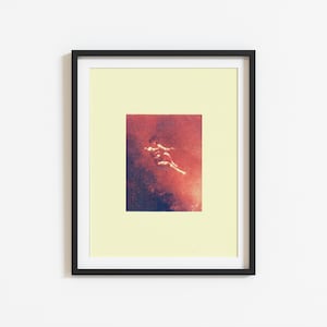 Mermaid Wall Art  - 8.5&quot; x 11&quot; Risograph Print - Great Housewarming Gift Idea and - Wall Decor and Gifts for Her Signed by J. Sayuri