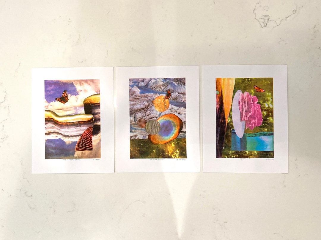 Risograph Print Set - Butterfly Art Risoprints - Cool Wall Art for Guys ...