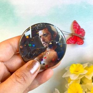 Jeff Goldblum Fridge Magnet - 2.25&quot; Glitter Magnets - Jurassic Park - Best Friend, Birthday Gifts and Party Favors - FREE SHIPPING