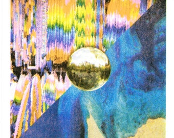 Risograph Print - Abstract Wall Art - 8.5" x 8.5" Riso Print for Sale - Risograph Art Prints -  Screenprint Wall Decor - Housewarming Gift