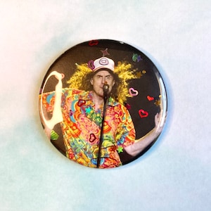 Weird Al Yankovic Glitter Magnet - Handmade 2.25&quot; Fridge Magnet - Valentines Day Gift - Birthday Gift Idea and Party Favors - FREE SHIPPING