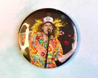 Weird Al Yankovic Glitter Magnet - Handmade 2.25" Fridge Magnet - Valentines Day Gift - Birthday Gift Idea and Party Favors - FREE SHIPPING
