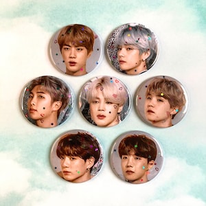 BTS Merch KPop Magnets - BTS Refrigerator Magnet Set of 7 - 2.25" - K-Pop - Stray Kids Bangtan - 21st Birthday Gift - Housewarming Gift