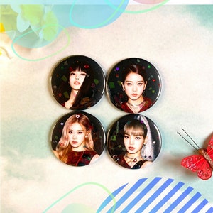 Kpop Blackpink Merch - KPop Pins - Positive Pins - Blackpink Pin - Graduation Gift for Best Friend Gift - Pinback Button Set of 4 - 2.25&quot;