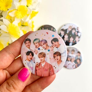 BTS Merch KPop Magnets - Fridge Magnet Set of 4 - Bangtan Boys Kpop Gift Set - 21st Birthday Gift - Positive Pins - Stray Kids Magnets