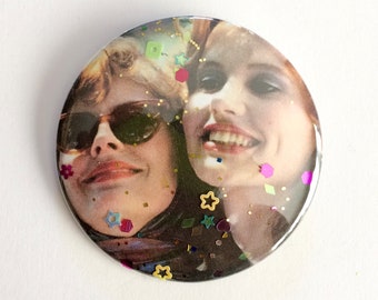 Best Friend Magnet - Thelma and Louise Pinback Magnet - 2.25" Pinback Magnet - Susan Sarandon + Geena Davis - Best Friend Birthday Gift