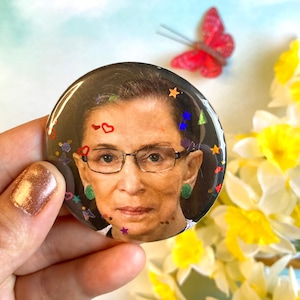 Ruth Bader Ginsburg Fridge Magnet - 2.25&quot; Feminism Refrigerator Magnet - 21st Birthday Gift - Housewarming Gift and Kitchen Decor