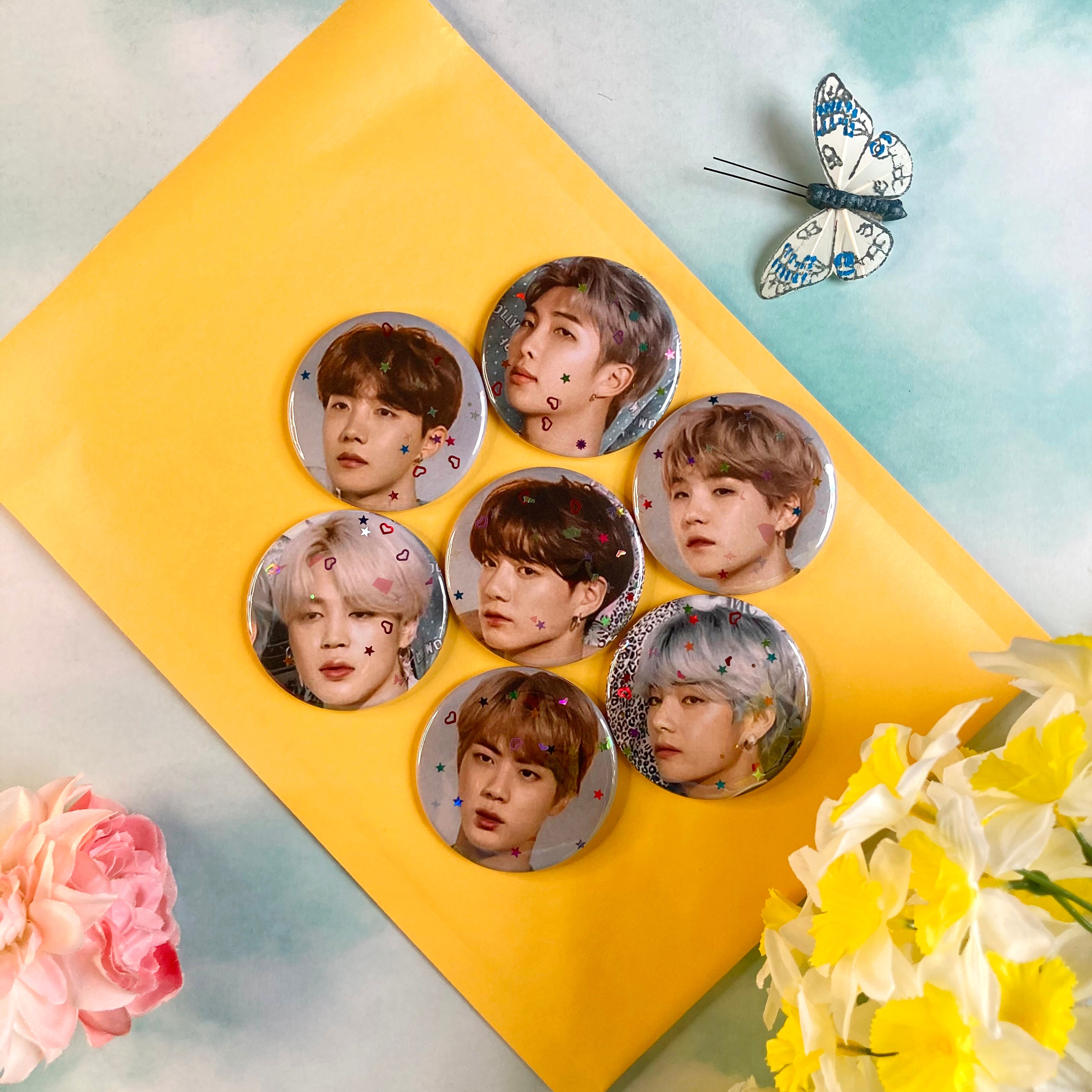 BTS グッズ KPop マグネット - BTS 冷蔵庫マグネット 7 個セット