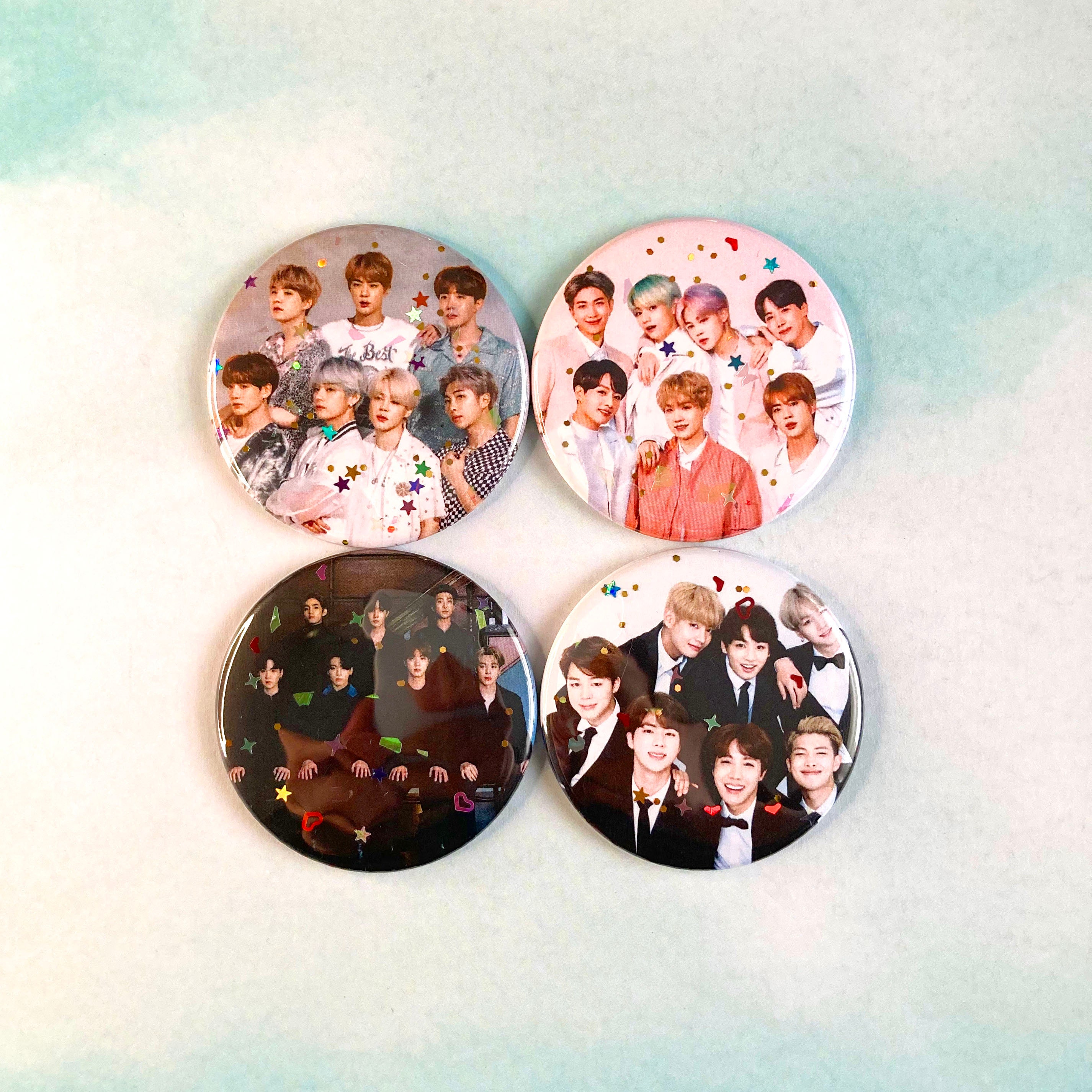 BTS Merch Kpop Pins - BTS Pins - Bangtan Boys Kpop Pinback Button
