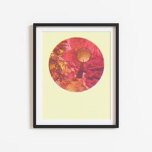 Feminist Risograph Print - Psychedelic Portal - 8.5&quot; x 11&quot; Art Print - Witch Art - Screenprint Wall Decor - Unique Housewarming Gift Idea