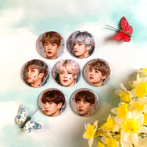 BTS Merch KPop Magnets - BTS Refrigerator Magnet Set of 7 - 2.25" - K-Pop - Stray Kids Bangtan - 21st Birthday Gift - Housewarming Gift