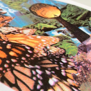 Risograph Print - Riso Print - Psychedelic Art - Trippy Wall Art - Butterfly Wall Art - Psychedelic Portal - 4 Color 8.5" x 11"
